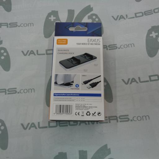   Base de carga para 2 mandos PS5 600 mA USB-C Eaxus - NUEVO [1]