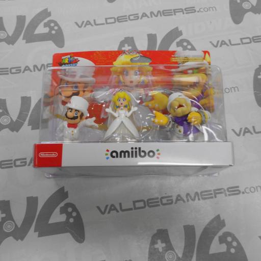 pack figuras amiibo mario - peach - bowser - NUEVO