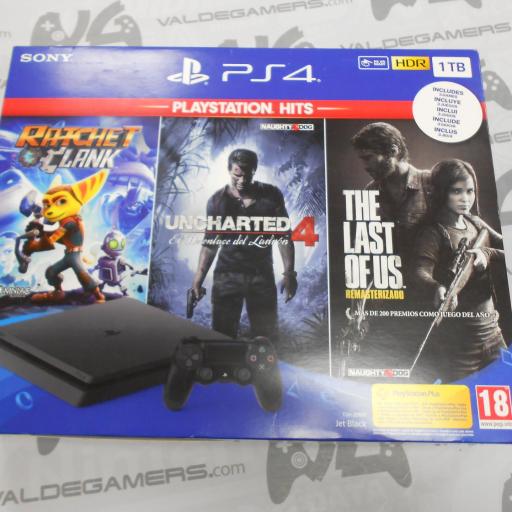 Playstation 4 Slim 1Tb + Ratchet And Clank + The Last Of Us + Uncharted 4