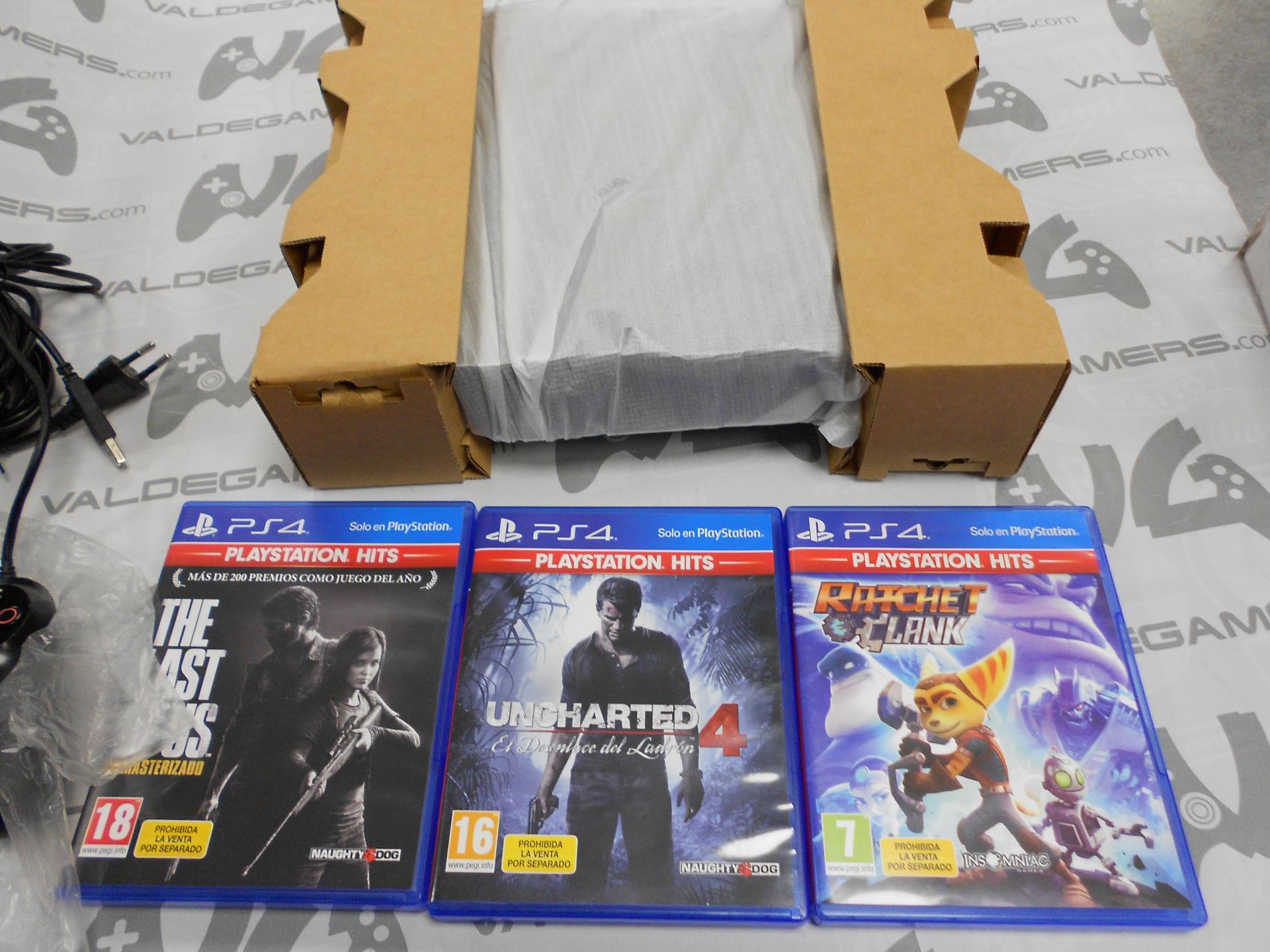 CONSOLA PS4 SLIM 1TB + RATCHET AND CLANK + THE LAST OF US + UNCHARTED 4 –  Electrocash Electrodomésticos