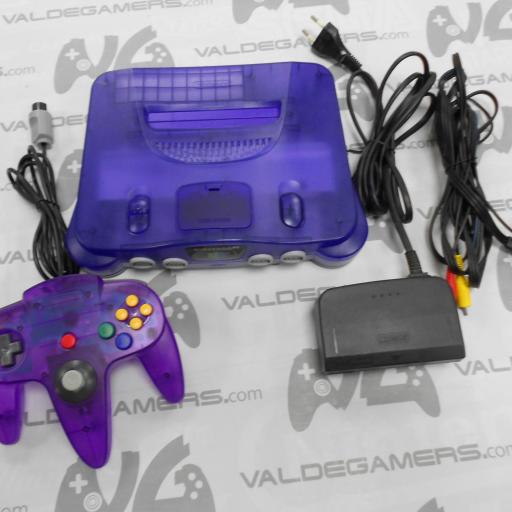 consola Nintendo 64 con mando Compatible violeta transparente  [0]
