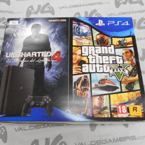 Consola Playstation 4 slim 1tb pack 2 juegos incluidos + mando 