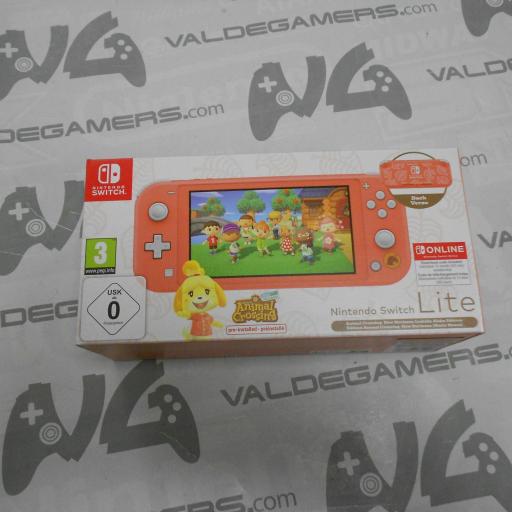 Nintendo Switch Lite, Portátil, Controles integrados, Coral + Juego Animal Crossing: New Horizons (preinstalado) + 12 meses NSO [0]