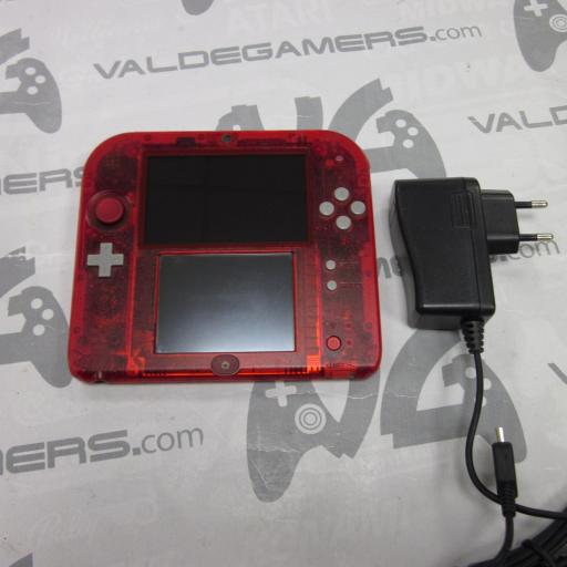 consola Nintendo 2DS Transparente version de pokemon Rojo
