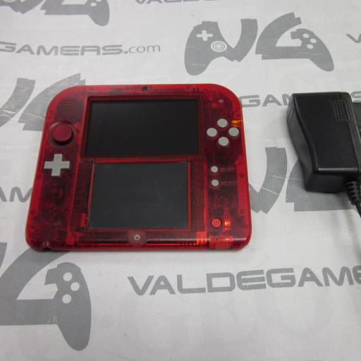 consola Nintendo 2DS Transparente version de pokemon Rojo [1]