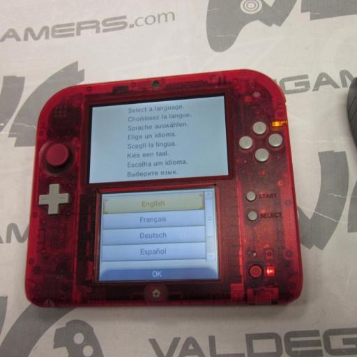consola Nintendo 2DS Transparente version de pokemon Rojo [3]