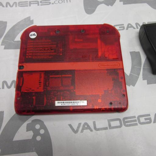 consola Nintendo 2DS Transparente version de pokemon Rojo [4]