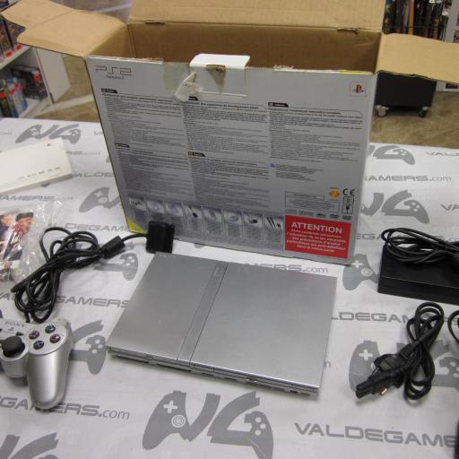 Playstation 2 slim plata + mando original plata y Caja [3]