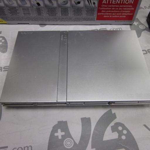 Playstation 2 slim plata + mando original plata y Caja [6]