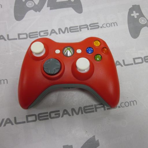 Mando Xbox 360 rojo blanco - seminuevo