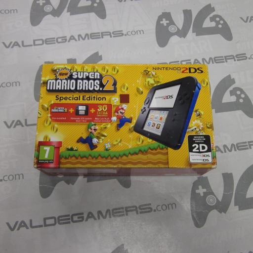 consola Nintendo 2DS negra y azul