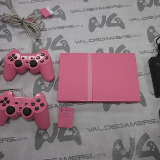 Playstation 2 slim + 2 mandos y memory card [0]