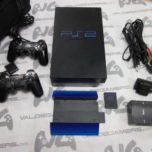pack Playstation 2 fat chip + 2 mandos originales vertical stand y extras [0]