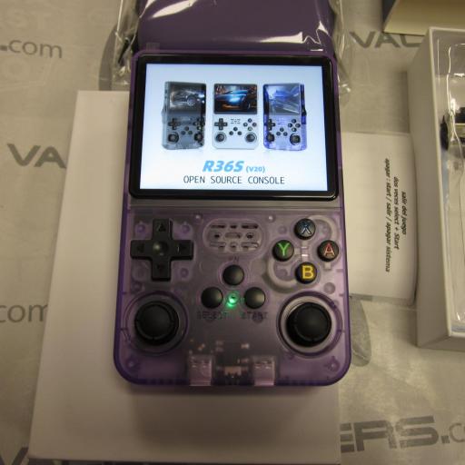 Game Console R36S ips - 64GB  morada - 15.000 JUEGOS + funda  - nuevo