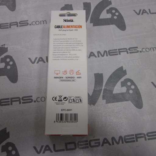 Cable Alimentación Macho-Hembra 1.5m Tipo 8 - NUEVO [1]