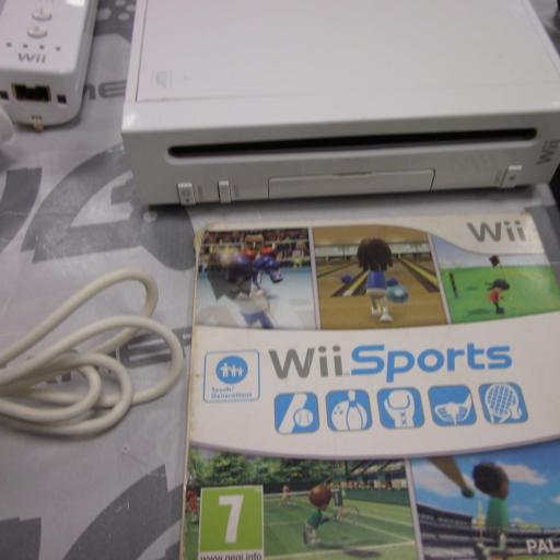 Consola wii retrocompatible  + wii sports + mando original + base  [1]