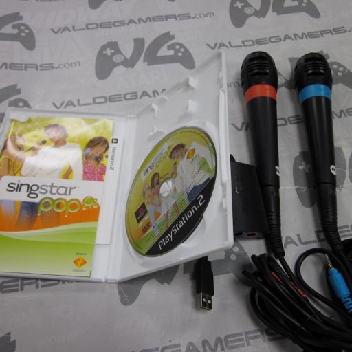 pack Microfonos USB Singstar Playstation + adaptador + SINGSTAR POP [1]