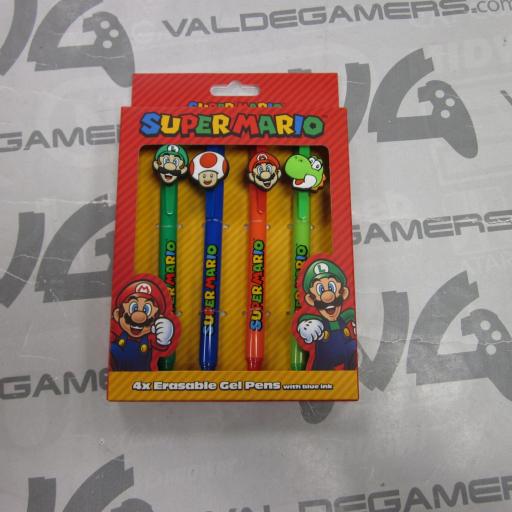 Set 4 boligrafos borrables gel super mario [0]