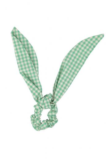 Piupiuchick,scrunchie | green & ecru checkered