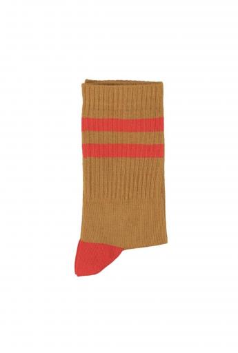 Piupiuchick,socks | camel w/ red stripes