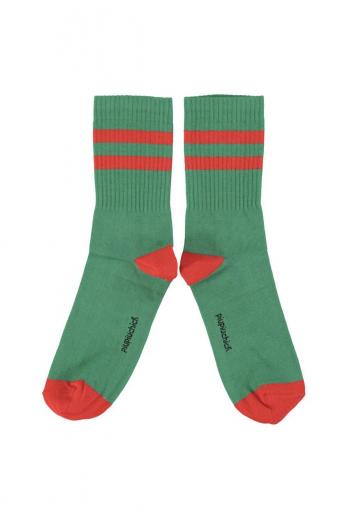 Piupiuchick,socks | green w/ red stripes