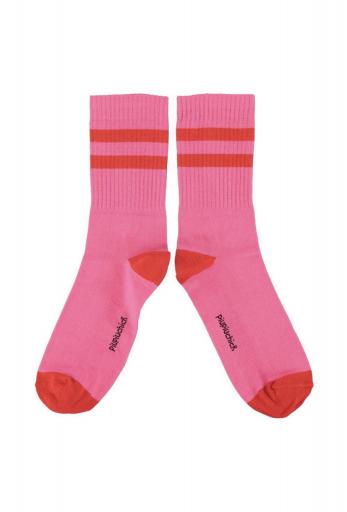Piupiuchick,socks | pink w/ red stripes