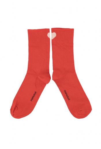 Piupiuchick,socks | red w/ ecru heart