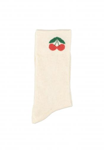 Piupiuchick,socks | ecru w/ cherry print [0]