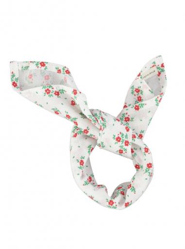 Piupiuchick,bandana | ecru w/ red flowers allover
