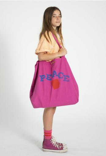 Piupiuchick,XL bag | fuschia w/ "peace" print [1]