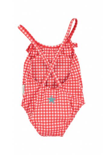 Piupiuchick,swimsuit w/ ruffles | red checkered w/ "ma chérie" print [1]