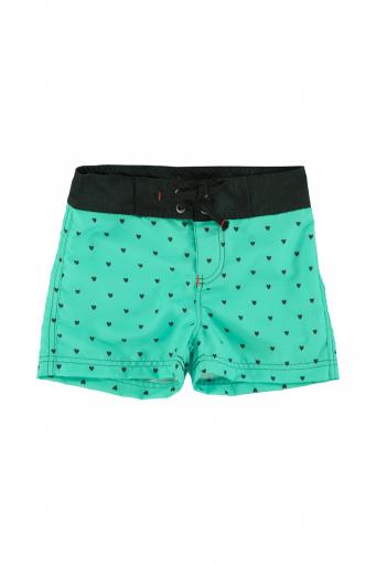 Piupiuchick,swim shorts | green w/ black hearts