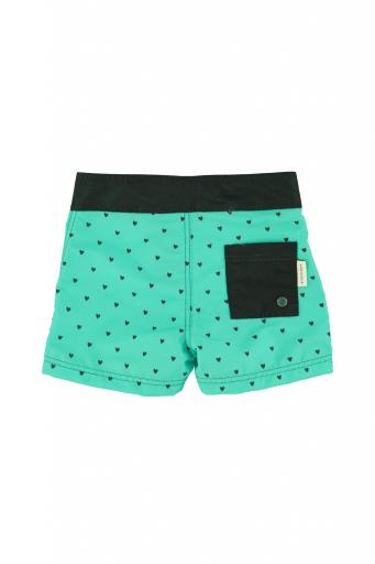 Piupiuchick,swim shorts | green w/ black hearts [0]