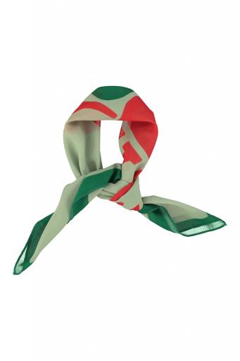 Piupiuchick,silky bandana | olive green w/ red apple [1]