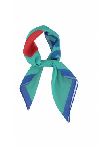 Piupiuchick,silky bandana | turquoise w/ "peace print [0]