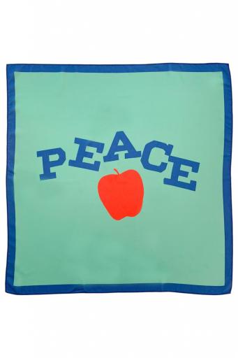 Piupiuchick,silky bandana | turquoise w/ "peace print