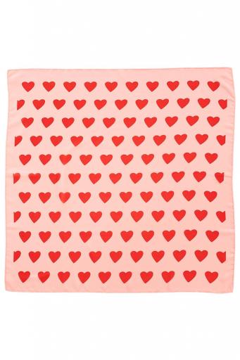 Piupiuchick,silky bandana | pink  w/ red hearts allover [1]