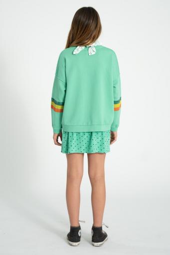 Piupiuchick,sweatshirt | green w/ multicolor stripes [3]