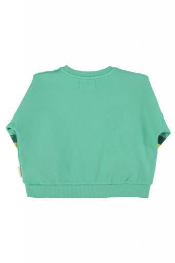 Piupiuchick,sweatshirt | green w/ multicolor stripes [2]