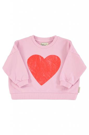 Piupiuchick,sweatshirt | lilac w/ red heart print
