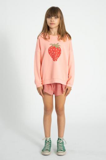 Piupiuchick,sweatshirt w/ collar | light pink w/ strawberry print [0]