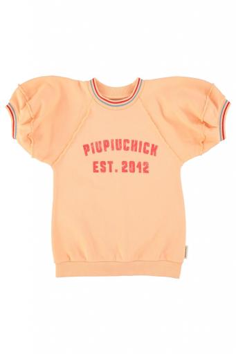 Piupiuchick,sweatshirt dress | peach "piupiuchick" print