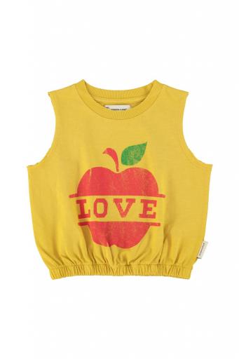 Piupiuchick,sleeveless top | mustard w/ apple print [0]