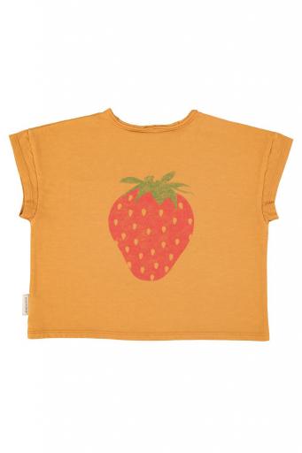 Piupiuchick,t'shirt | camel w/ strawberry print [1]