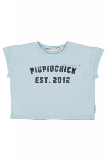 Piupiuchick,t'shirt | light blue w/ "piupiuchick" print