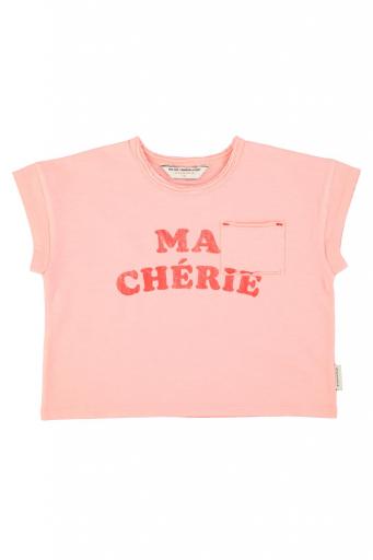 Piupiuchick,t'shirt | light pink w/ "ma chérie" print