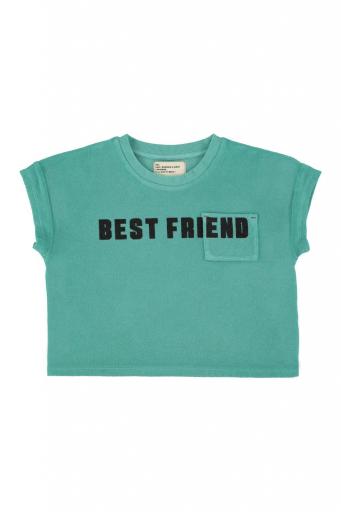 Piupiuchick,t'shirt | turquoise w/ "best friend" print [0]