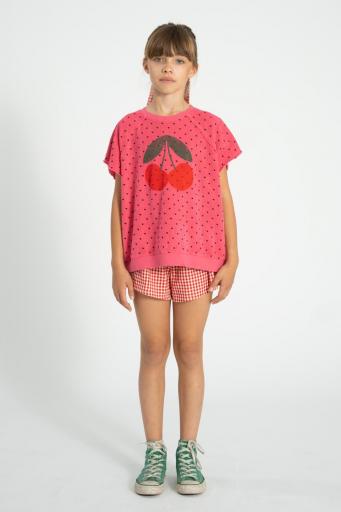 Piupiuchick,sleeveless sweatshirt |pink w/ cherry print [2]