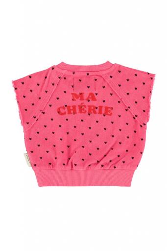 Piupiuchick,sleeveless sweatshirt |pink w/ cherry print [1]