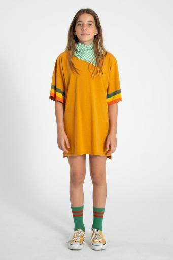 Piupiuchick,t-shirt dress | camel w/ multicolor stripes [2]